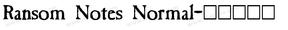Ransom Notes Normal字体转换